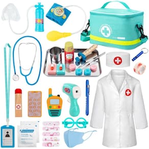 Kit Doctor Kit Sundaymot Doctor para crianças, 34 peças com bolsa