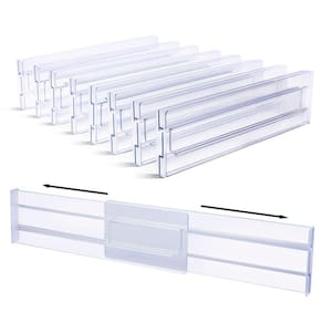 Divisórias e organizadores de gavetas Vtopmart, pacote com 8, 3,2 cm de altura, transparente
