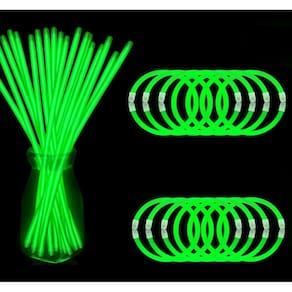 Glow Sticks NUDALA, 200 peças, pulseira verde e colares de 20 cm