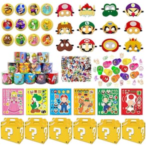 Conjunto de lembrancinhas de festa Mario 122 peças para festa de aniversário infantil