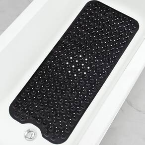 Tapete de banheira Linoows Extra Long Antiderrapante 100x40cm preto