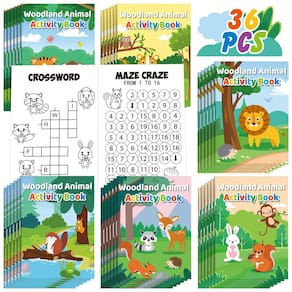 Mini livros de atividades Sinmoe Woodland Animals Kids DIY x36