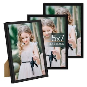 Porta-retratos upsimple, conjunto de 3 vidros de alta definição 5x7