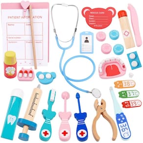 Kit médico Libruver Wooden Pretend Play Dentist Kids 3+