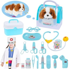 Conjuntos de jogos Doctor Kit para meninas e veterinários para crianças de 3 a 8 anos