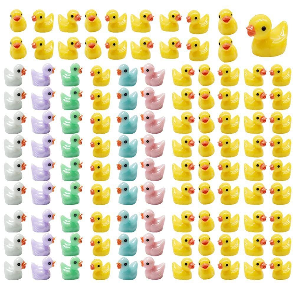 Mini Resin Ducks AWEELON 100 unidades para Slime Charms DIY Craft