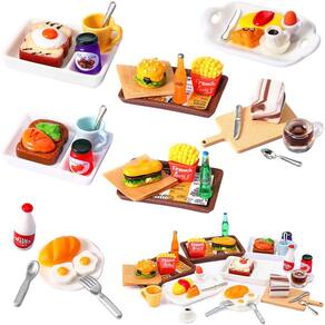 Conjunto de brinquedos para comida em miniatura Civaner 38 unidades para casa de bonecas