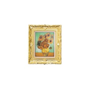 Porta-retratos de pintura artística em miniaturas para casa de bonecas 1:12 Sca