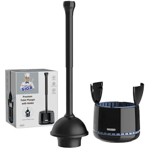 Êmbolo de vaso sanitário MR.SIGA Heavy Duty com suporte de banheiro preto