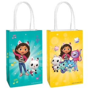 Bolsas Kraft Gabby`s Dollhouse Paper Party 8,25 x 5,25 x 3 cm, pacote com 8