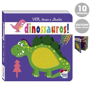 Livro Ver, Tocar E Sentir: Dinossauros - Happy Books