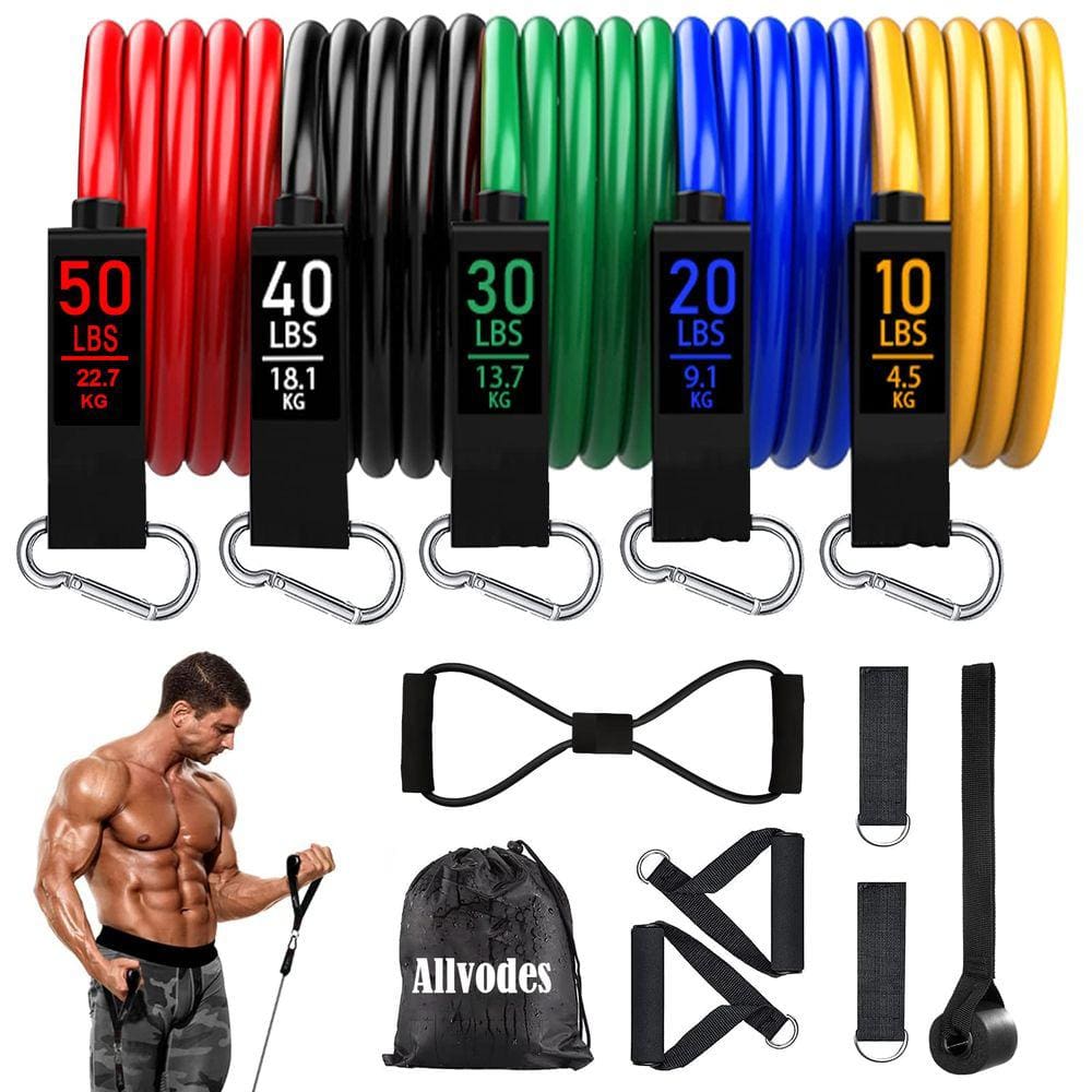 Conjunto de pulseiras de resistência AllVodesBands com âncora de porta para homens a