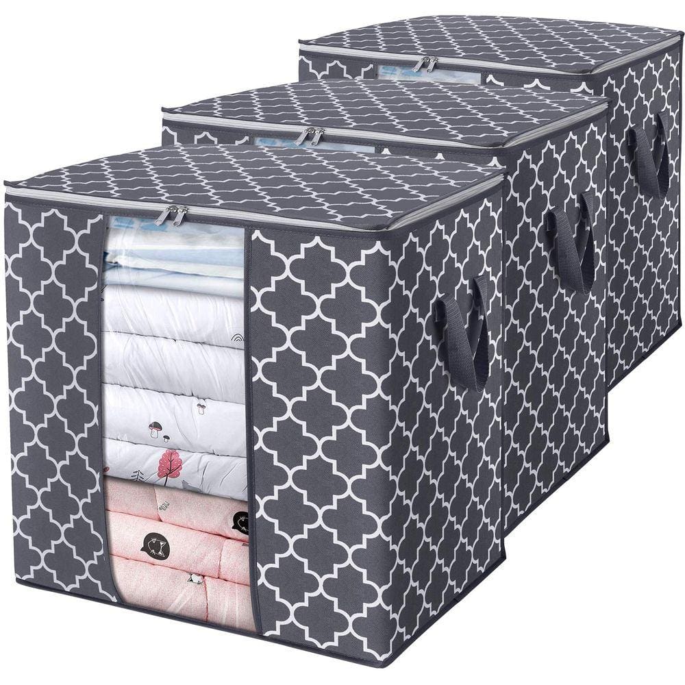 Sacos de armazenamento WISELIFE 100L [pacote com 3] para roupas e roupas de cama