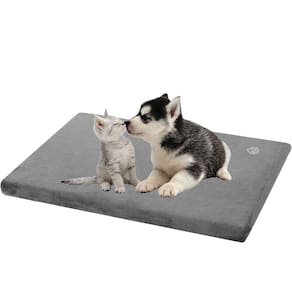 Tapete de cama para cães EMPSIGN, elegante, reversível, à prova de água, cinza