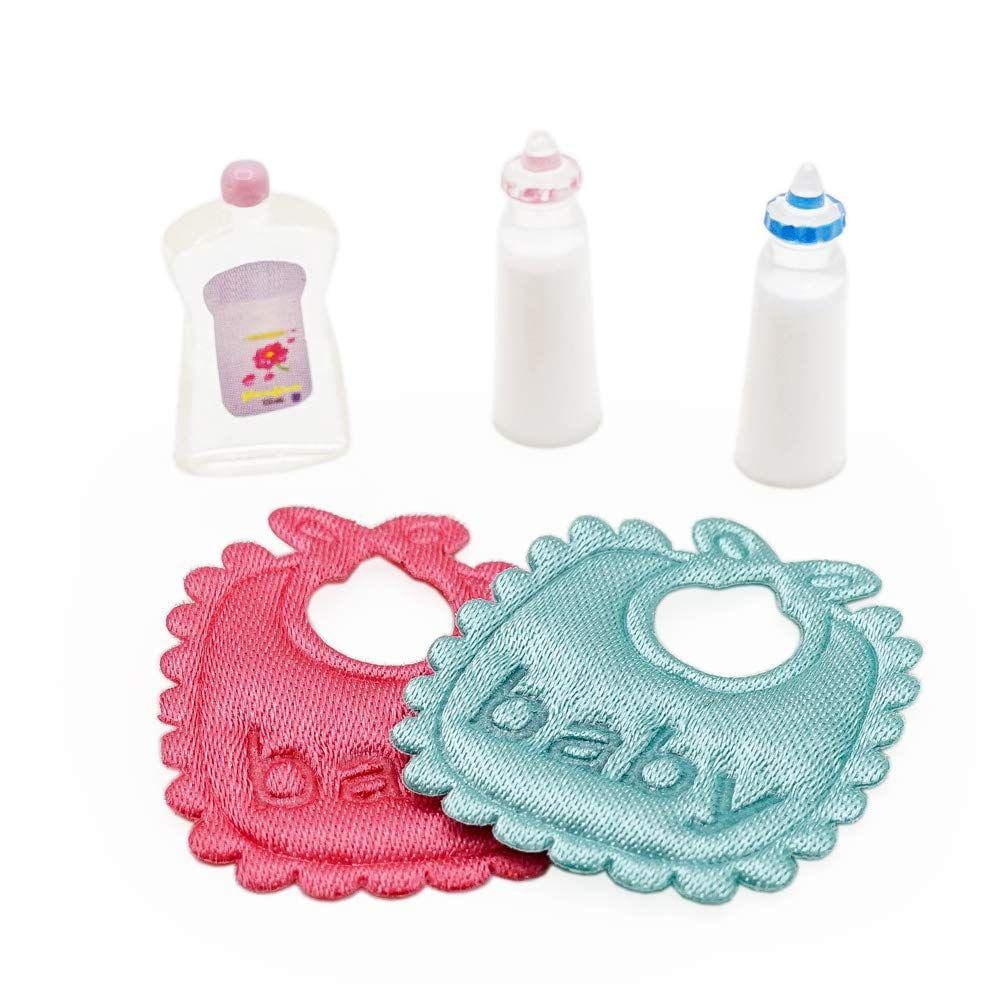 Mamadeiras em miniatura Bibs Dollhouse Nursery Odoria 1/12