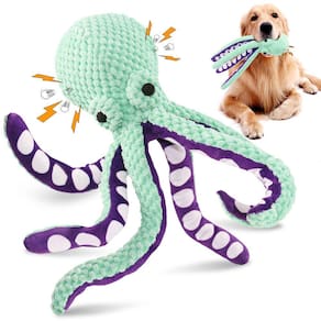 Brinquedo de pelúcia Squeaky para cães Fuufome Octopus para crianças, médias e crianças