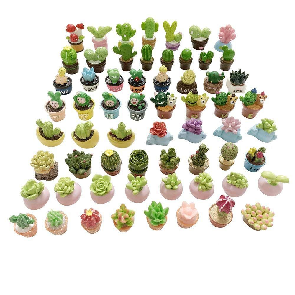 Conjunto de decoração de plantas em vasos em miniatura, 30 unidades para casa de bonecas