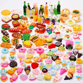 Brinquedo miniature Food Dollhouse em miniatura para comida e bebida 150 unidades