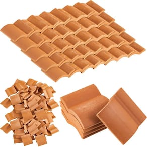 Conjunto de construção modelo de telhas de telhado em miniatura Charniol 200 peças