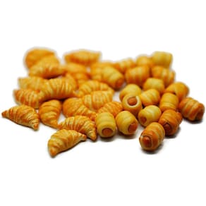 Pãezinhos e croissant de salsicha de cozinha em miniatura x20