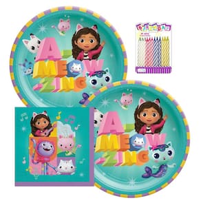 Suprimentos de festa amscan Gabby`s Doll House serve 16 c/ vela