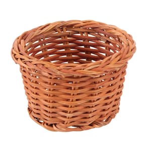 Mini cesta de vime Dollhouse Crafts HEALLILY, escala 1/12