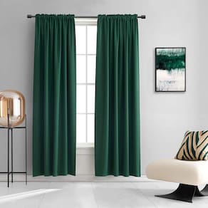 Painéis de cortina de janela DONREN Dark Green Blackout 214x213cm