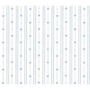 Papel de parede Mini Graphics Bearly Hearts Light Blue Escala 1:12