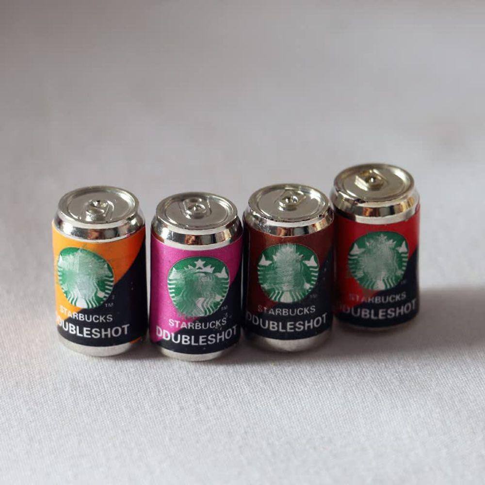 Acessórios de decoração de casa de bonecas SXFSE Mini Mocha Coffee Can