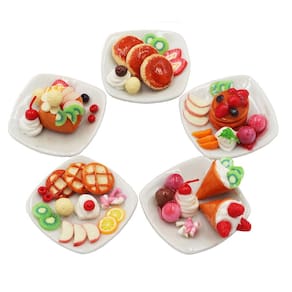 Dollhouse Miniatures: comida tailandesa para panquecas e waffles, escala 1:6