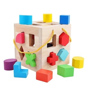 Brinquedo Shape Sorter QZMTOY com 19 blocos de formas para crianças maiores de 18 anos