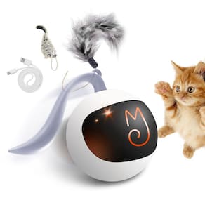 Conjunto interativo de brinquedos Cat Ball Migipaws Fun Tracker White