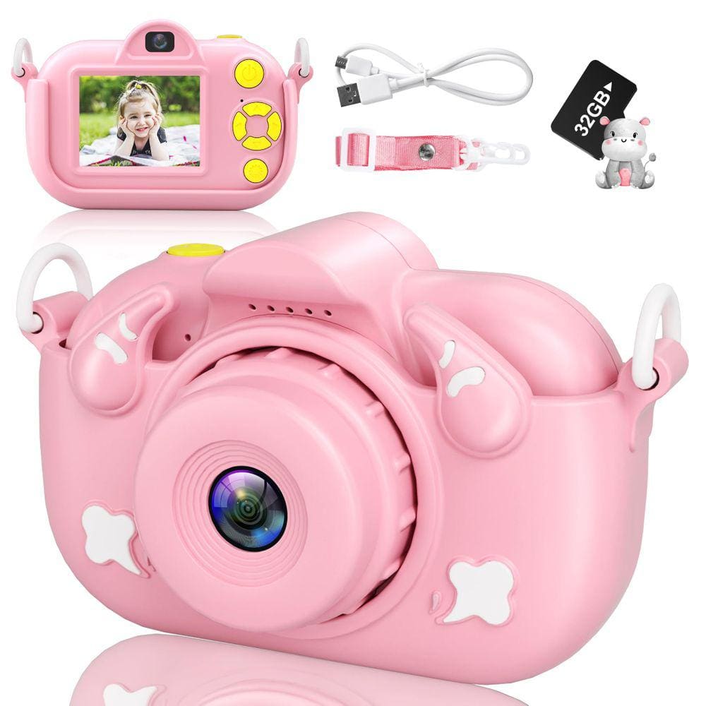 Câmera infantil BEVLXNIV Câmera dupla infantil 32MP 1080P HD 32GB