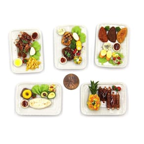 Conjunto de comida em miniatura Magma Brick Lovely Mixed Hawaiian 1:6