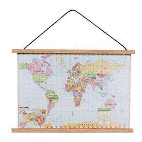 Gráfico de decoração de parede Melody Jane Dollhouse Mapa do mundo moderno