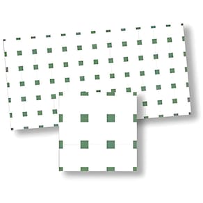 Folha de azulejo de piso Melody Jane Dollhouse verde e branco
