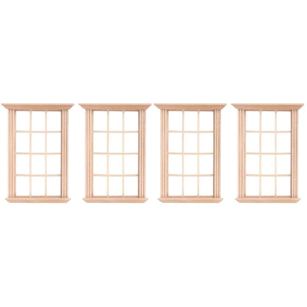 Moldura de janela modelo Zerodeko Dollhouse 1/12 Scale Wood x4