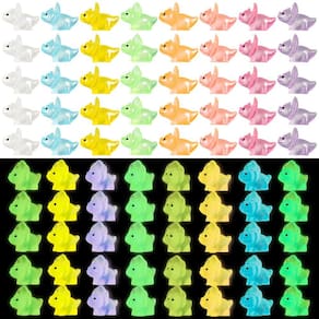 Mini bonecos de dinossauro luminosos de resina para decoração - 80 unidades