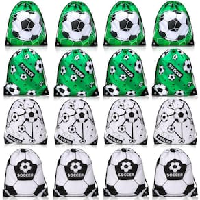 Bolsas de lembrancinhas de festa Moon Wood Soccer, pacote com 16 unidades para crianças