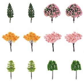 Árvores em miniatura I-MART Mixed Model 6-7,5 cm, 12 unidades para trem