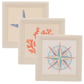 Pinturas em miniatura UPKOCH com tema costeiro mediterrâneo x3