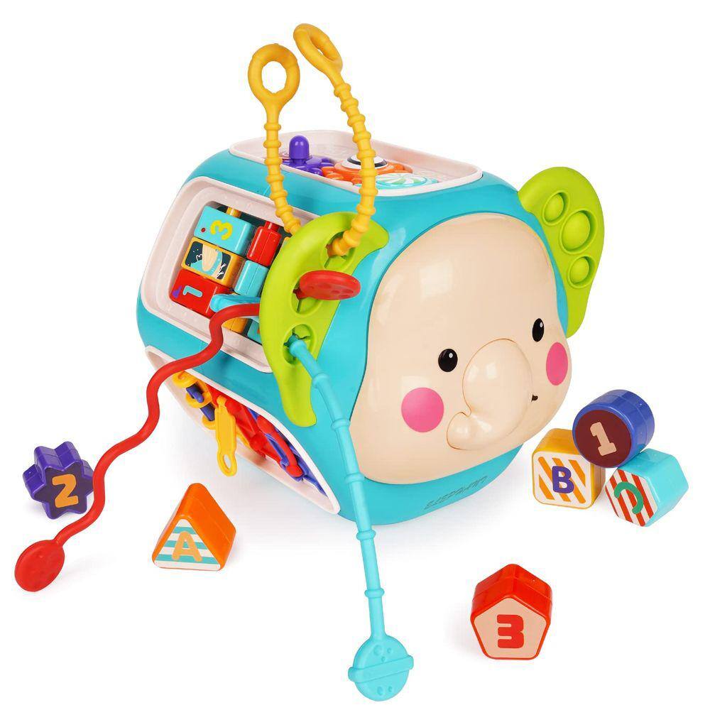 Brinquedo Activity Cube IWUTEFET 10 em 1 Baby Sensory Montessori