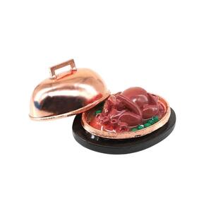Ornamento Toyvian Mini Turkey Resin Dollhouse Decor de 5 cm