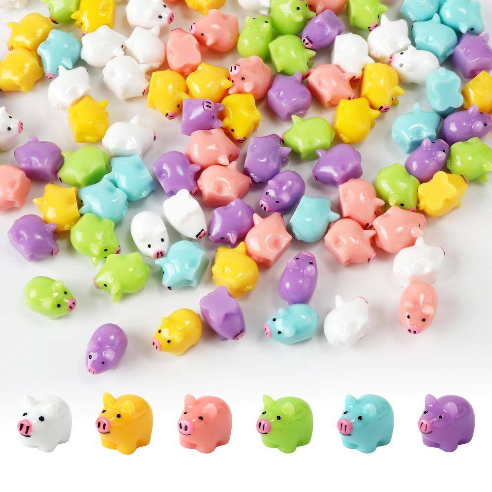 Mini Resin Pigs XIHIRCD 120 unidades para festa de casa de bonecas no jardim