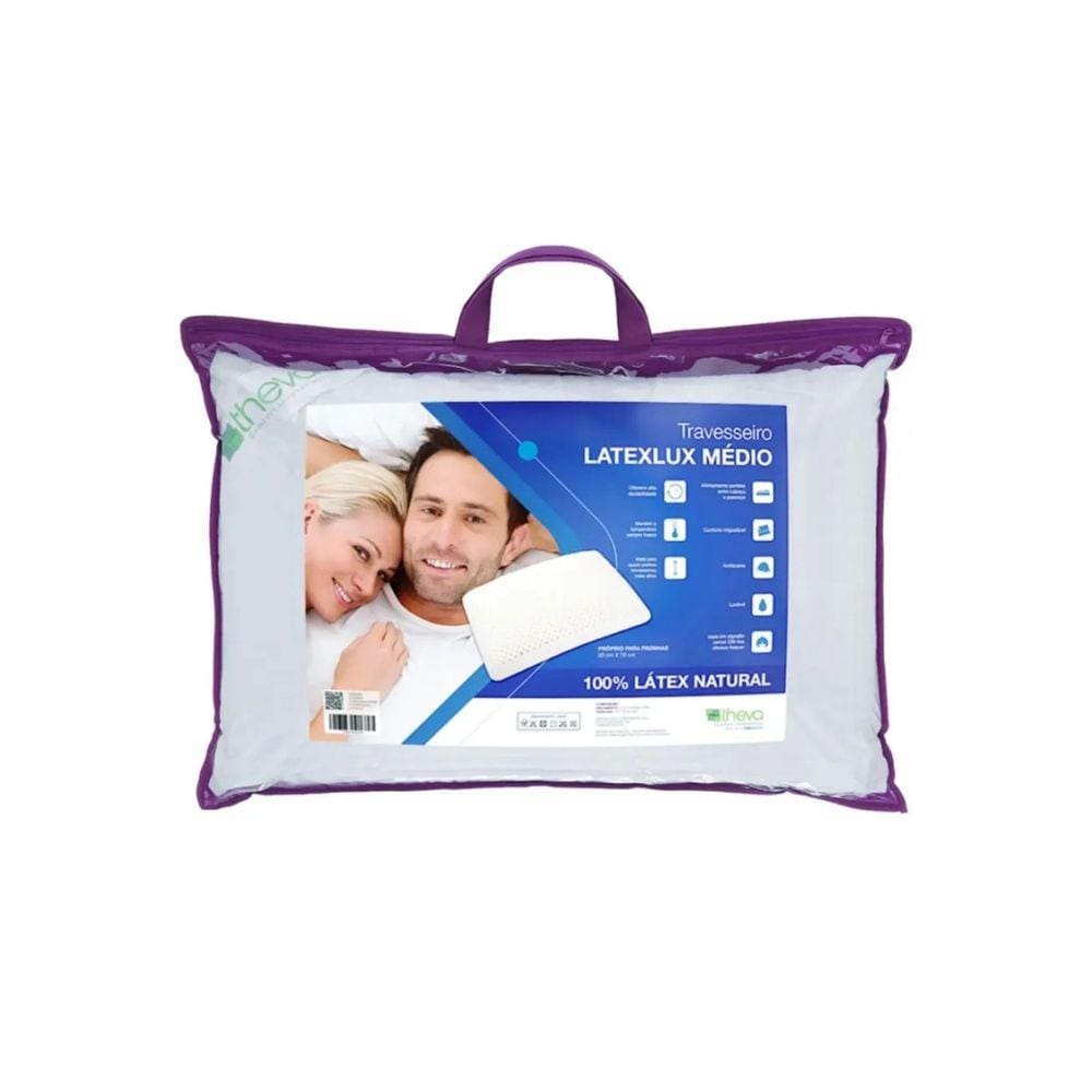 Travesseiro Theva Latexlux Médio - 050x070x013 cm