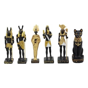 Conjunto de estatuetas em miniatura Ebros Egyptian Deities Egypt Gods