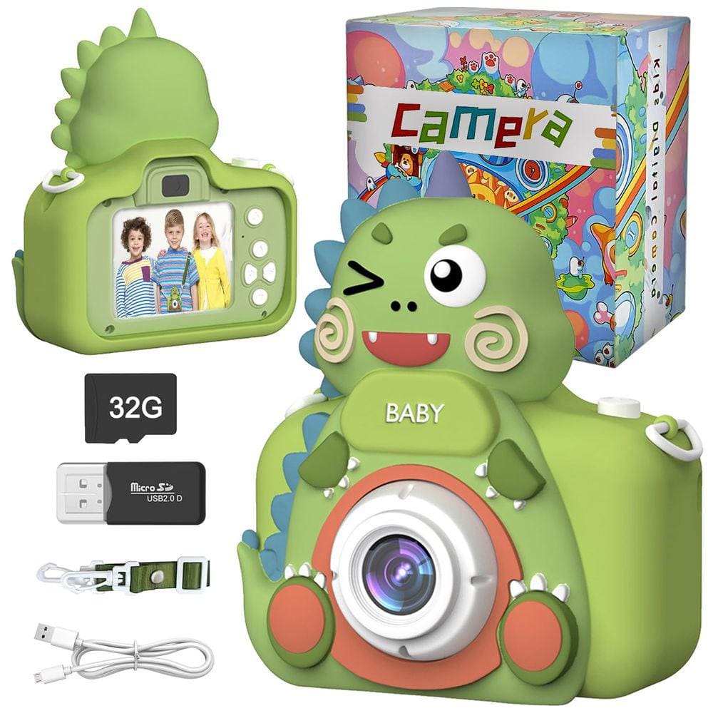 Câmera digital infantil Ceryfus com tema de dinossauro 20 MP 1080P