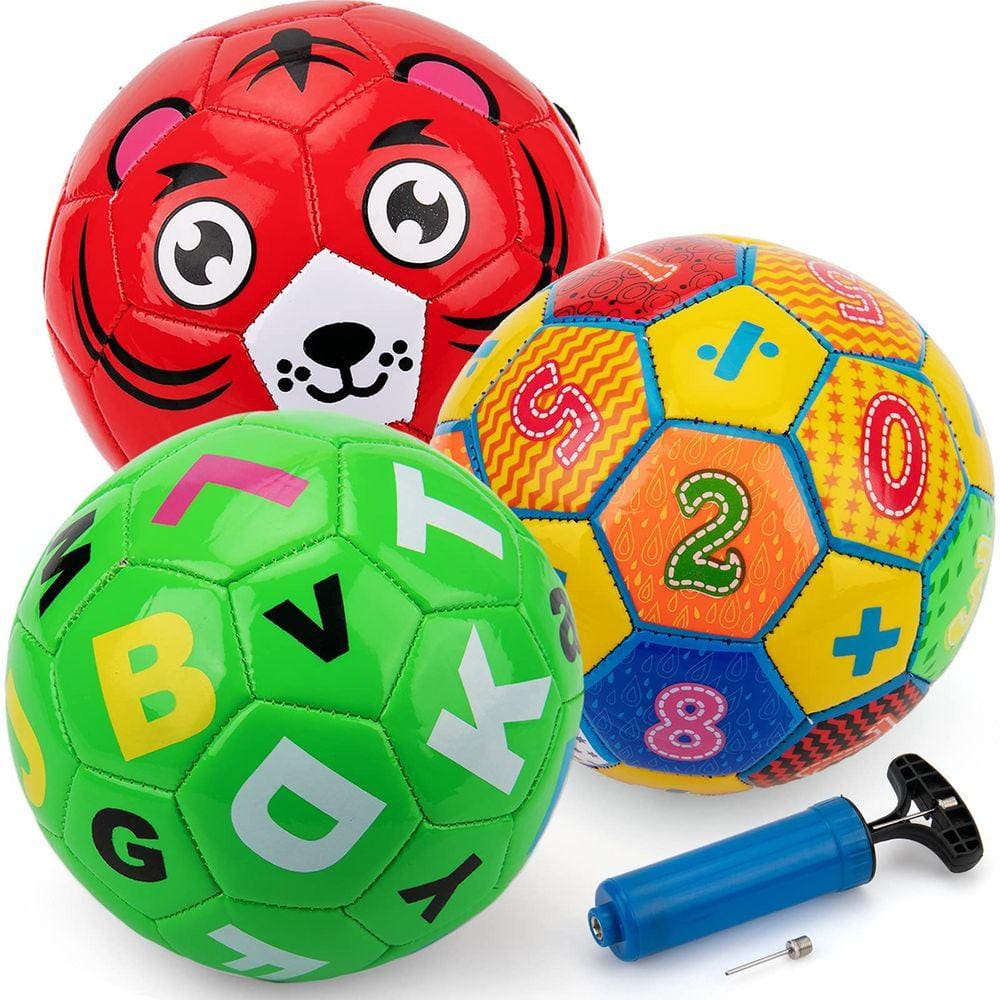 Brinquedo de bola de futebol tamanho 2 para crianças de 1 a 4 anos com bomba 3 P