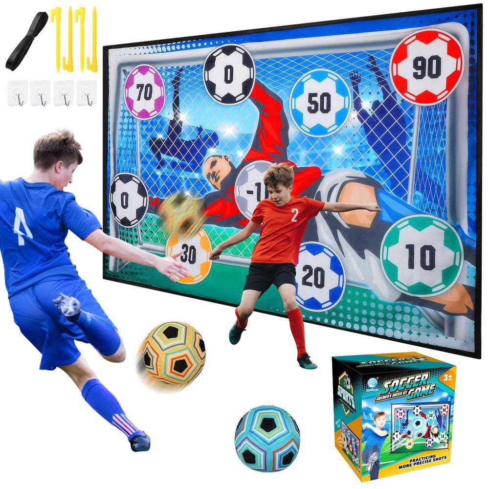 Conjunto de jogos de futebol VATOS para crianças com gols, bolas e cones de 3 a 8 anos
