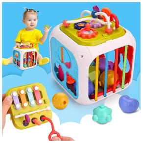 Montessori Toy TFS TOP · FANS Learning Activity Cube de 1 a 3 anos